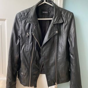 Doma Leather Biker Jacket Size Small